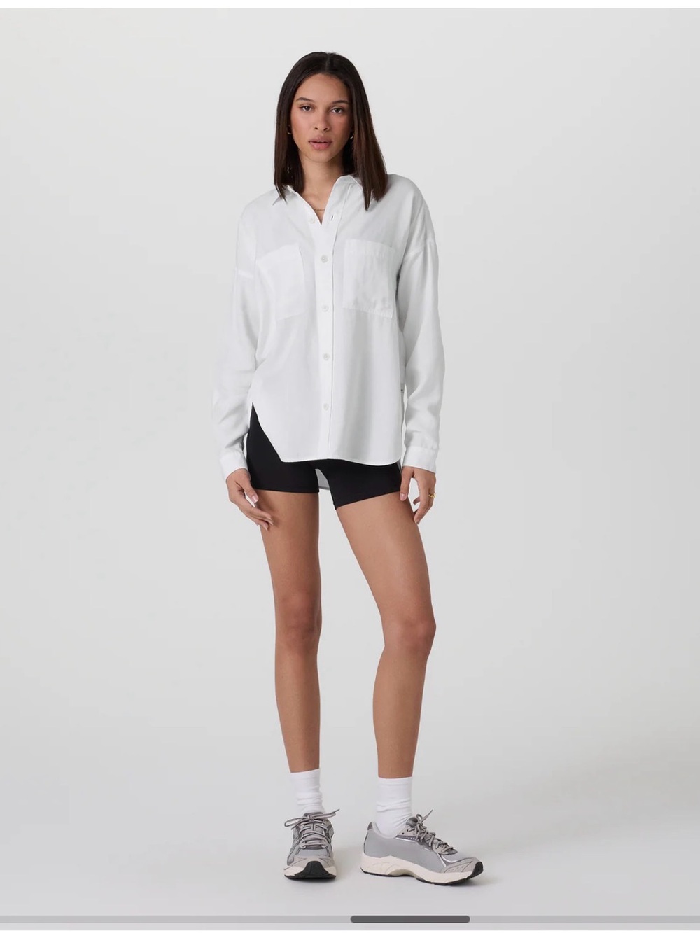 Vuori Oversized White Button-Down Shirt